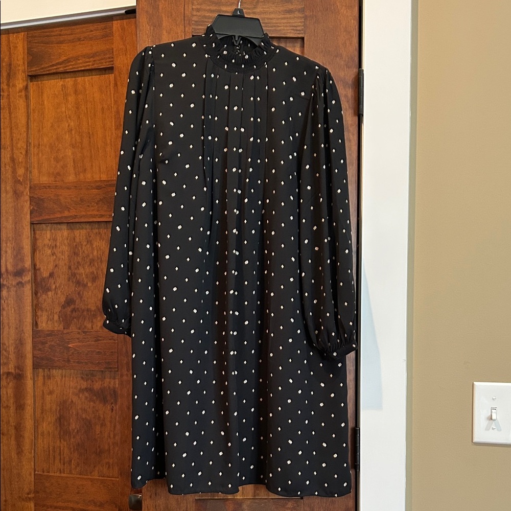 Ann Taylor Black Dress with Silver and Gold Accents